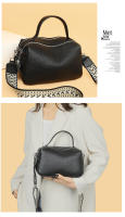 Bolso De Hombro Para Mujer De Cuero Genuino Estilo Casual Con Correa Ancha Y Comodidad Gran Capacidad Color Blanco Negro Caqui Azul - details 24
