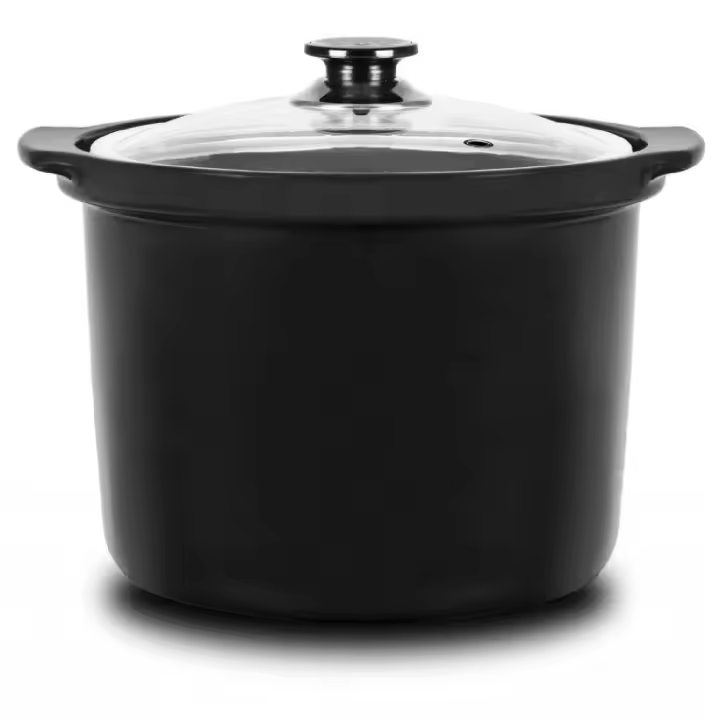 Cecotec 2028 Cubeta de cerámica Slowpot. Cocciones lentas y a baja temperatura con tu Olla GM programable Tapa de Vidrio Apta para todas las Ollas programables de 6 litros. - 1