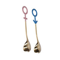 Cuchara de pareja innovadora en forma de corazón Cuchara de acero inoxidable 304 para cocina Hogar Restaurante Azul Oro rosa - details 1
