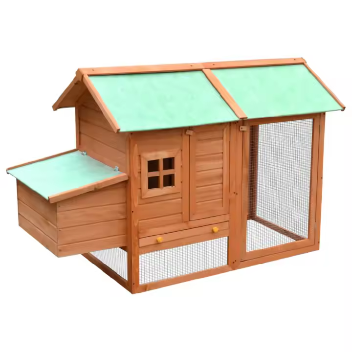 vidaXL GALLINERO MADERA MACIZA PINO Y ABETO 170X81X110 CM - 1