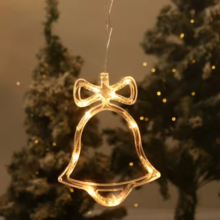 Lámparas De Navidad Para Decoración Colgantes Con Ventosa Para Ventanas Y Interiores Adornos De Año Nuevo Luz Pendente - 1