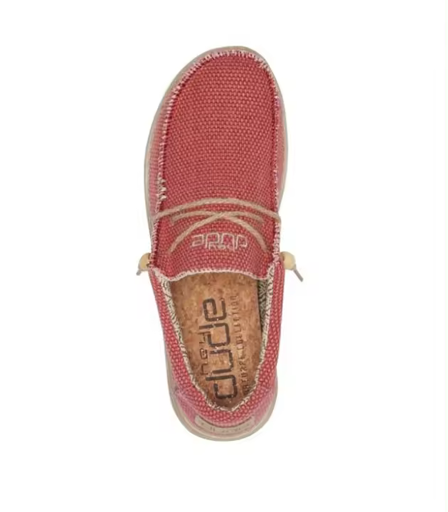 ZAPATOS WALLABEE DE ALGODÓN ORGÁNICO DUDE WALLY BRAIDED ROJO - 1