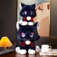 Muñeco De Peluche Gato Anime Genshin Impact Wanderer Mascota Scaramouche Juguete Para Niños Muñeco De Cosplay Regalo De Peluche Suave Para Adultos Y Niños - details 12