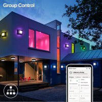 Lámpara De Pared Inteligente WIFI LED Exterior 20W 2700K-6500K Impermeable RGBICW Control Por Voz Compatible Con Alexa Google - details 2