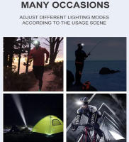 Lámpara Frontal LED De 9 Luces Recargable USB Con Sensor De Movimiento Luz Fuerte Para Pesca Camping Y Actividades Al Aire Libre Impermeable Con Tres Modos De Iluminación - details 9