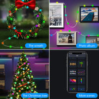 Luz De Cadena Inteligente RGB LED Exterior 5M 10M Para Jardín Decoración De Fiesta Y Vacaciones Control APP DIY Luces Twinkle - details 7