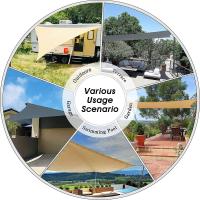 Vela De Sombra Cuadrada 5x5m, Cobertizo De Jardín 95% Bloque UV Protector Solar Toldo Tela De Sombra Impermeable Durable para Patio Al Aire Libre Jardín Patio Trasero Camping Piscina - Crema - details 2