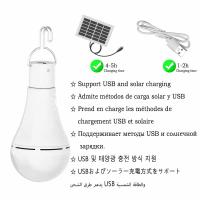 Bombilla Solar LED Multifuncional Recargable Por USB Luz De Emergencia Portátil Para Jardín Exterior Impermeable Luz Colgante Interior - details 2