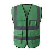 Chaleco De Seguridad Reflectante Para Verano Visibilidad Alta Con Bolsillos Cremallera Para Trabajo Nocturno Y Construcción Sin Mangas Unisex - details 7