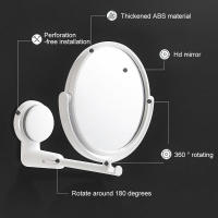 Espejo De Pared Plegable Para Baño Sin Perforar Con Brazo Giratorio Y Doble Cara Para Maquillaje Moderno Plástico 6 Pulgadas - details 7