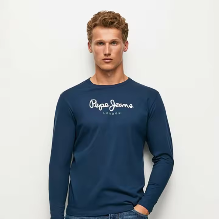 Camiseta Pepe Jeans Eggo Long N - Hombre - 100% Algodón - 1