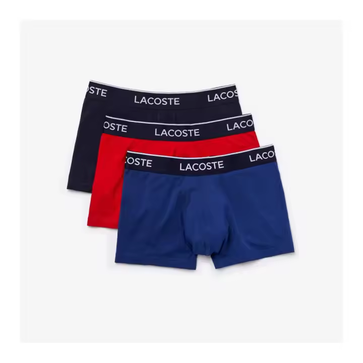 Lacoste Pack de 3 Boxers para Hombre, Diferentes Modelos y Colores - 1