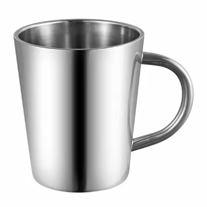 Taza De Café De Acero Inoxidable Con Doble Capa Y Tapa Tumbler Portátil Para Viaje Copa De Leche Y Té Para La Oficina - 1