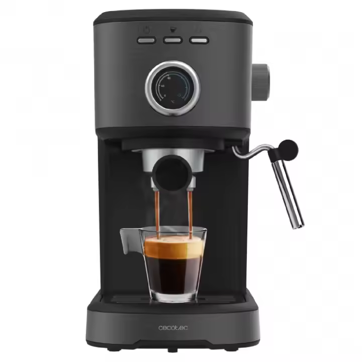 Cecotec Cafetera express Power Espresso 20 Pecan Steel - 1