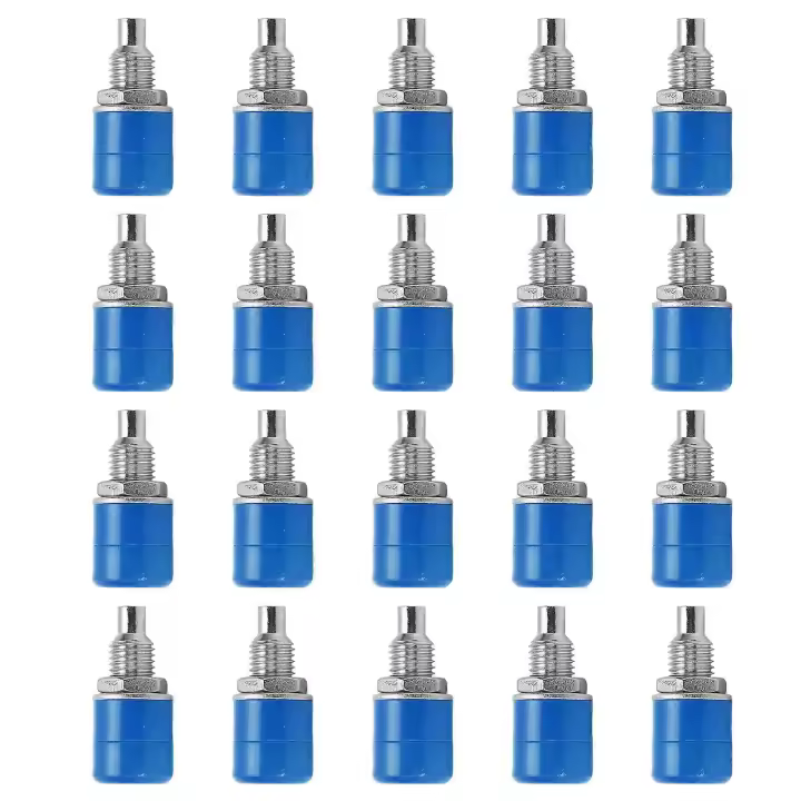 20Pcs 24.070 4mm Panel Banana Socket Copper Female Adapter Nickel Plated Banana Jack for Electronic EquipmentBlue - 1
