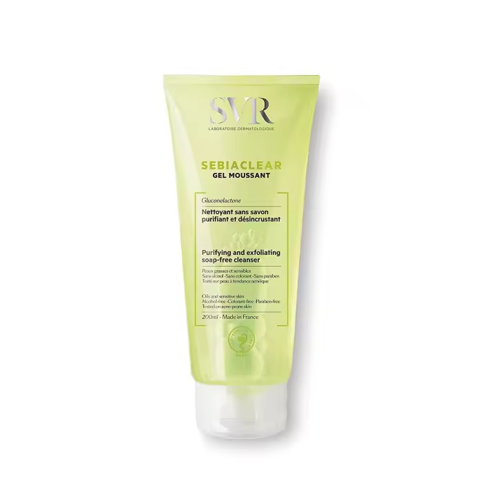 Gel Moussant SVR Sebiaclear 200ml - Purifica la Piel - Libre de Jabón - 1