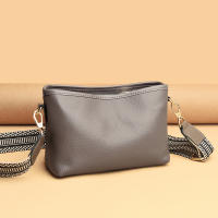 Bolso cruzado de cuero genuino para mujer, bandolera de hombro de vaca de Color sólido, a la moda, de lujo, para teléfono, 2022 - details 4