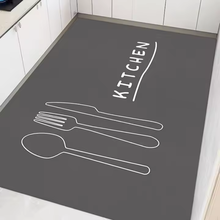 VIKAMA Alfombra De Cocina Anti-derrapante Absorbente Para Puerta Alfombra De Fregadero Lavable Moderna De Poliéster 100% - 1