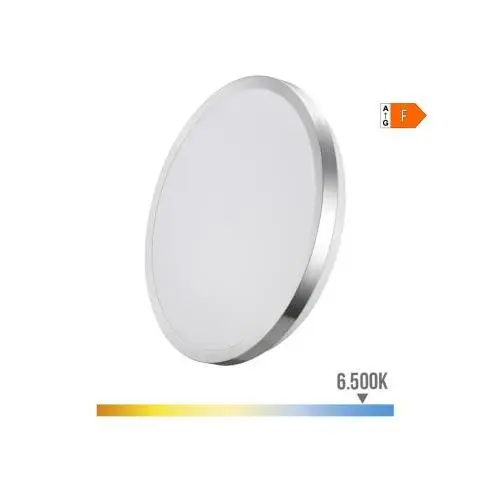EDM Aplique Super LED de Superficie 12W 1160lm Ø26x5,8cm Cromado - 32569 Aplique superficie led Iluminación Interior Apliques Led - 1