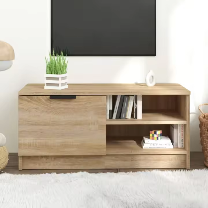 Mueble de TV madera contrachapada roble Sonoma 80x35x36,5 cm - 1