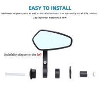 Espejo Retrovisor Azul Para Motocicleta Modificación 22mm Ovalado Adecuado Para Chunfeng NK250 Y NK650 Material Aleación De Aluminio Y Vidrio - details 10