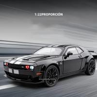 Coche De Juguete a Escala 1:22 Challenger SRT Hellcat Demon Eyes Con Luz Y Sonido Carro De Accionamiento Por Retroceso Aleación De Metal Para Niños - details 0