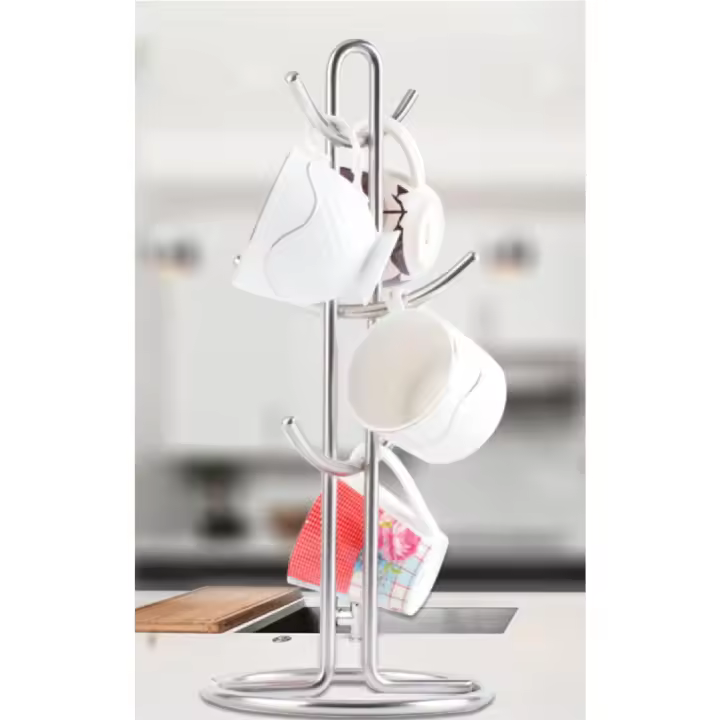 Soporte Tazas y Tazones Metalico, Soporte Vasos En Metal, Organizador Vasos y Tazas. Colgador Tazas y Vasos. - 1