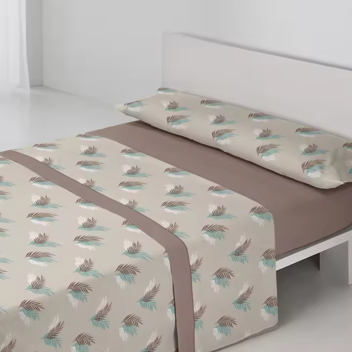 Sedalinne - Juego de Sabanas Termicas Navia 3 Piezas - Cama 150x190 cm - Tejido Térmico Pirineo Suave - Incluye Bajera Ajustable, Encimera y Funda de Almohada - Sábanas de Invierno - Beig - 1
