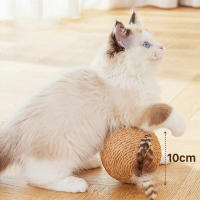 Juguete Interactivo Para Gatos 10CM Pelota De Rasguño En Sisal Para Moler Patas Juguetes De Rascador Resistente Al Desgaste Accesorios Para Muebles De Mascotas - details 3