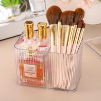 Contenedor Organizador De Baño Con 3 Secciones Para Algodones Y Tapones De Cera Transparente Almacenamiento De Cosméticos Jarra Para Algodones Y Tapones - details 7
