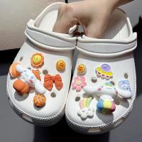Charms De Personaje Cinnamoroll Pumpkin 3D Para Zapatos MINISO Decoraciones De Calcetín DIY Con Hebilla Ornamento Para Sandalias Adecuado Para Fiestas - details 4