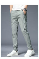Pantalones Casuales Para Hombre Estilo Clásico Verano Nuevos 4 Colores Mallas Delgadas Moda Negocios Ajustados Color Sólido Algodón Talla 38 - details 9