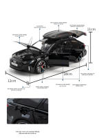 Audi RS6 Avant Estación Wagón Grande 1:18 Coche De Escala De Metal Con Sonido Y Luz Modelo Colección Juguete Para Niños Vehículo Regalo - details 2