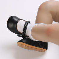 Zapatos De Princesa Para Bebé Niña En Lace Blanca Mocasines Con Lazo Y Borde Antideslizante De Goma Primera Calzado Para Caminar - details 184