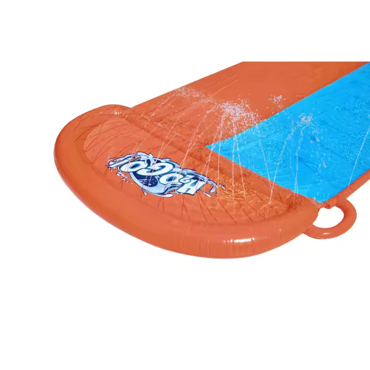 Tobogán Acuatico Doble H2OGO!® de 4,88 m Bestway, Ideal para niños a partir de 3 años,  construido con PVC UltraSlick™. - 1