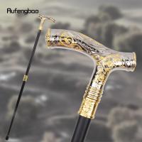 Bastón De Moda Con Relieve De Águila Dorada Y Blanco Punta De Goma Material De Acero Longitud 93cm Para Actividades Al Aire Libre - details 0
