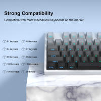 Keycaps De PBT Material 133 Teclas Perfil Cherry Gradiente Gris Sublimación Lateral Para Teclado Mecánico Romoral - details 0