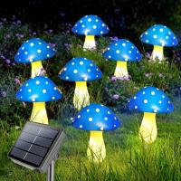12pcs Luz Solar LED De Enchufe En Forma De Setas Para Jardín Decoración Externa Impermeable Luz De Fairy Para Camino Y Césped - details 7
