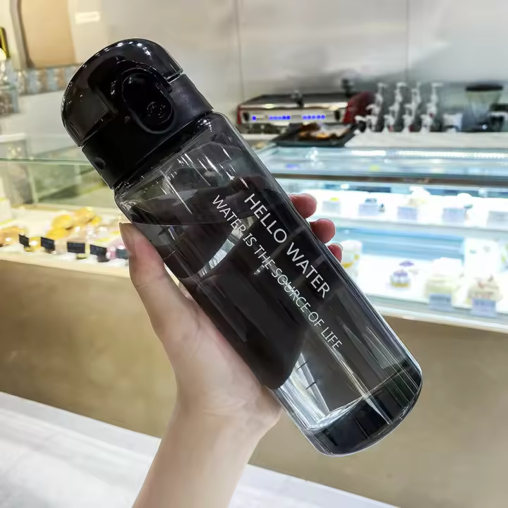 Botella De Agua Deportiva Portátil 780ml Impermeable Para Hombres Y Mujeres Botella De Bebida Directa Para Niños Y Adultos Color Transparente - 1