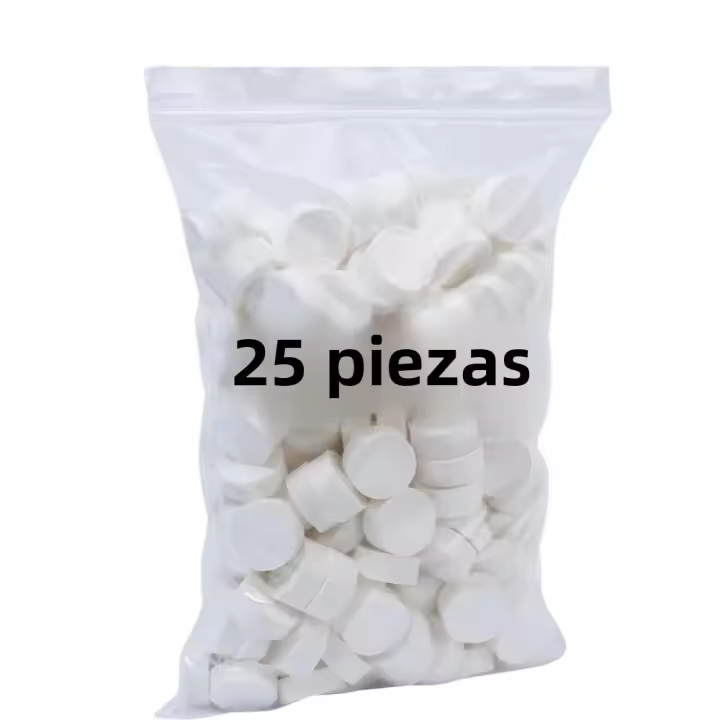 Toallas Comprimidas Desechables 25/50/100PCS Para Viajes Limpieza Facial Maquillaje Portátiles Mini Monedas Toallas De Algodón Suaves Y Absorbentes - 1