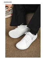 Zapatos Para Hombre Minimalistas De Cuero Split Cómodos Y Transpirables Zapatillas De Caminar Zapatos Casuales Blancos Con Suela De Goma - details 7