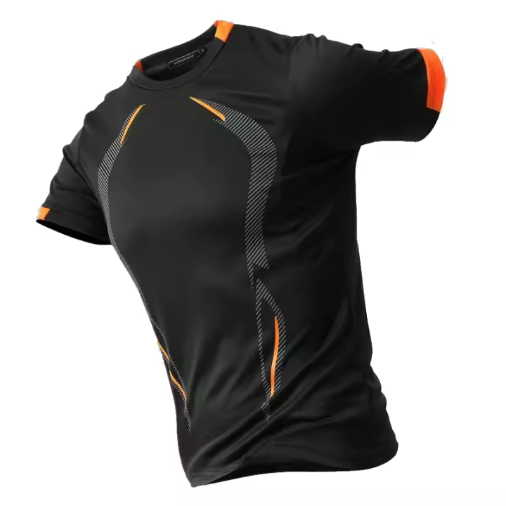 Camiseta Hombre Transpirable Secado Rápido Para Entrenamiento Verano Fitness Running Ligera De Color Sólido Sudadera Casual - 1
