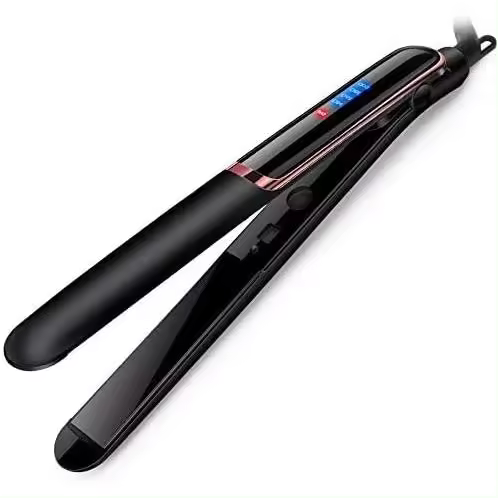 Plancha de pelo 2 en 1 multifunción con 4 niveles de temperatura, diseño elegante, calentamiento rápido, 140°/200°, pantalla LCD. - 1