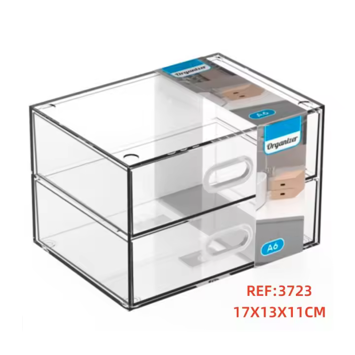 Plaza Tres Aguas – Mini cajonera organizador transparente 2/3/4 cajones - 1