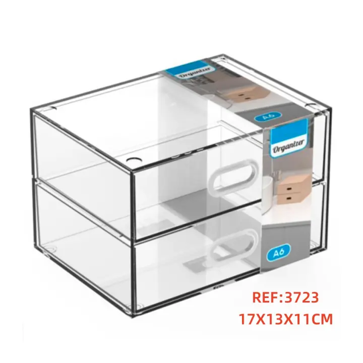 Plaza Tres Aguas – Mini cajonera organizador transparente 2/3/4 cajones - 1