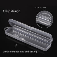 Caja De Almacenamiento Para Pinceles De Uñas Rectangular Transparente 1Pc Con Decoraciones De Strass Herramientas De Arte De Uñas - details 2
