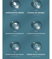 Ventilador USB Portátil con Humidificador 6 Velocidades - Mini Aire Acondicionado de Escritorio para Oficina/Dormitorio, 300ml Niebla Fría, 18W Bajo Consumo y Silencioso - details 1
