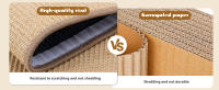 Nobleza - 2 Piezas Alfombrilla Rascador para Gatos, Alfombra de Sisal, Cuerda de Sisal Natural, Rascador Gatos para Proteger Sofás y Muebles - details 2