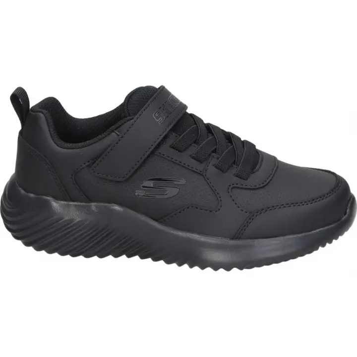 SKECHERS | Zapatillas Skechers Bounder Power Study Infantiles – Deportiva Casual en Color Negro – Sneakers con Cordones y Velcro – Máxima Sujeción – Versátiles – Cómodas – Modelo 405626L-BBK - 1