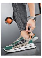 Zapatos De Deporte Para Hombre 2024 Nuevos U Cuero Casual Vulcanizados Transpirables Zapatillas De Caminar Y Correr Plataforma Planas Con Cierre Elástico Material De Suela EVA Talla Verdadera Para Verano - details 14